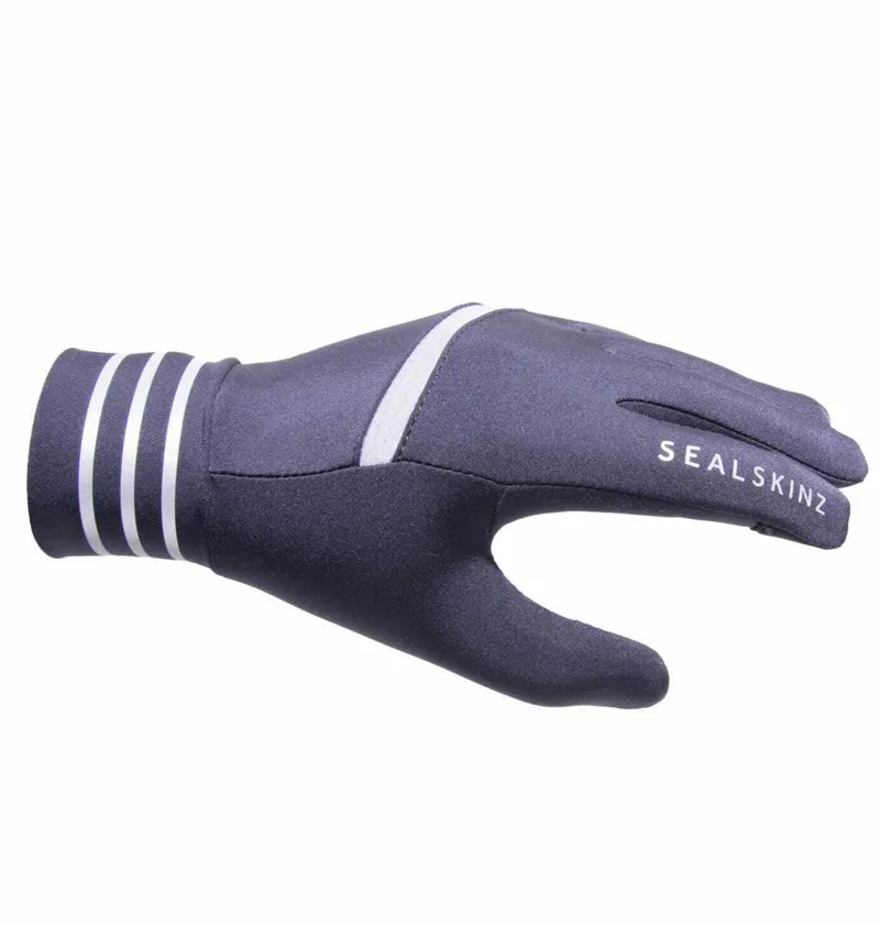SealSkinz Solo Reflective Gloves Black/Silver-1